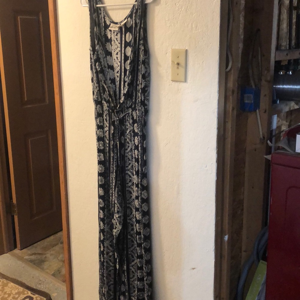 Kathy Lee Rayon Blk/White Jumpsuit